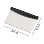 Basics Multi-Purpose Bench Scraper, Stainless Steel Dough Cutter with Measurement Marks