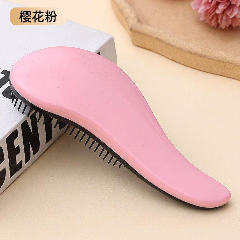 Electroplated Detangling Massage Hair Brush for Women, Anti-Static Cushion Hairbrush for Curly & Straight Hair, Magic Styling Comb