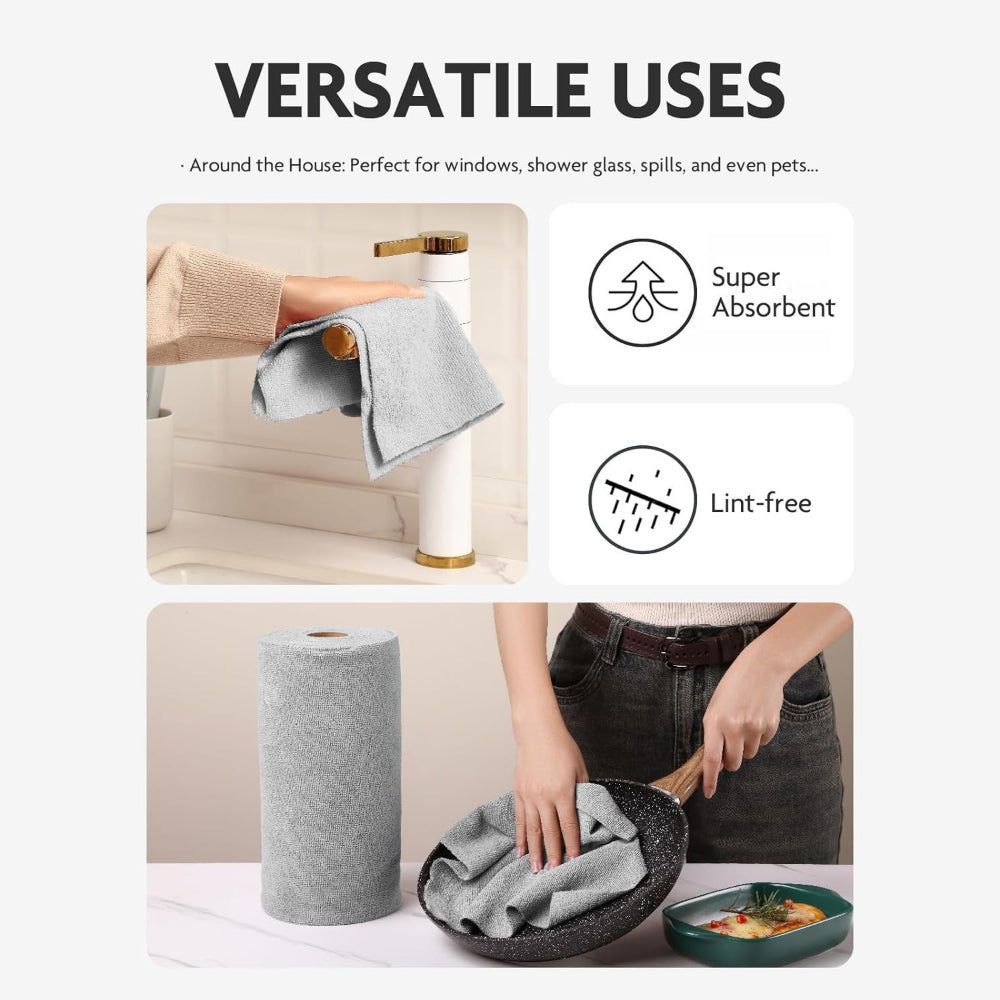 Thick Reusable Tearable Kitchen Wipes for Dish and Pot Cleaning