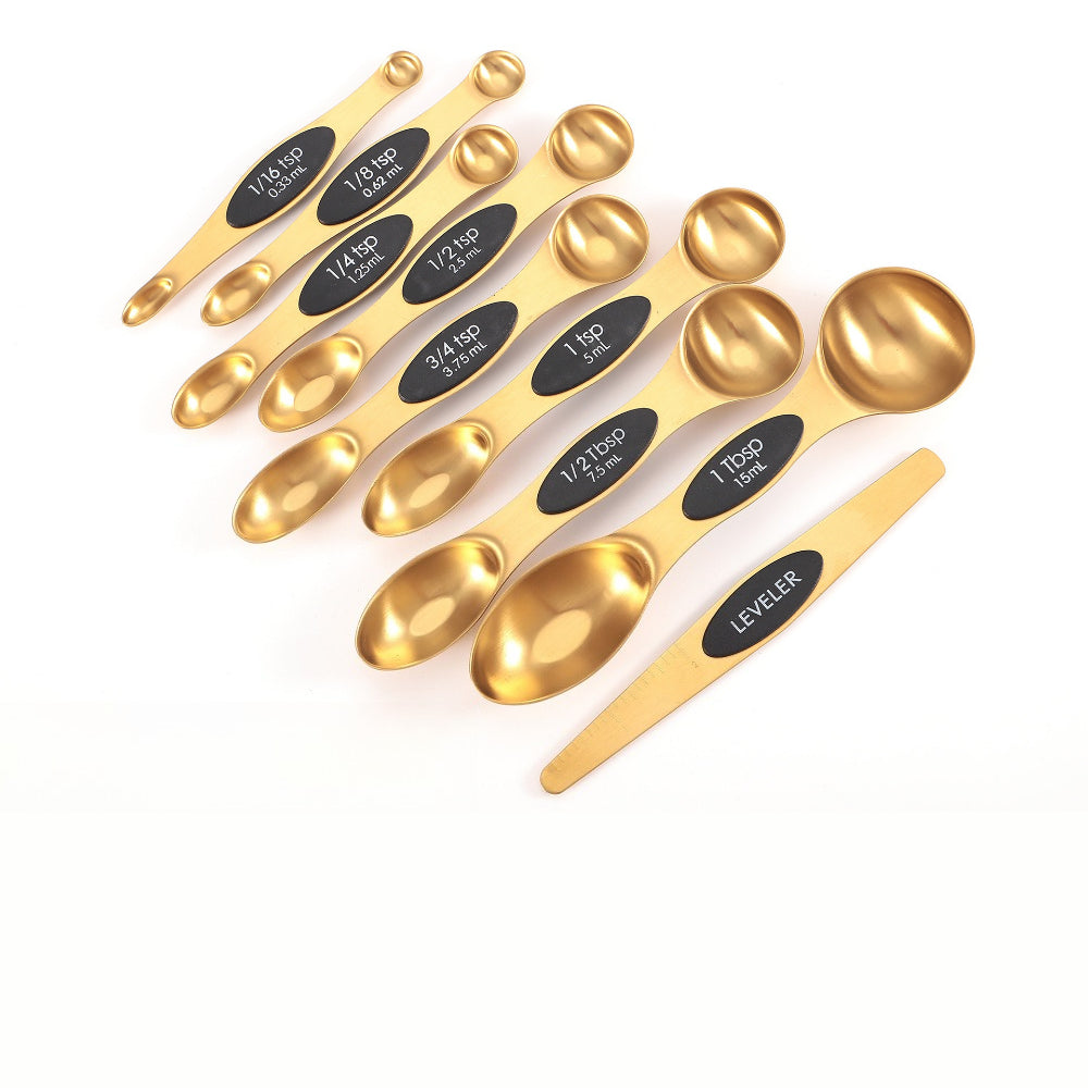Stainless Steel Magnetic Double Head Measuring Spoons for Baking & Kitchen Seasoning Measurement