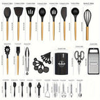 Heat Resistant Food-Grade Silicone Spatula Spoon Kitchen Utensil Set for Non-Stick Pans