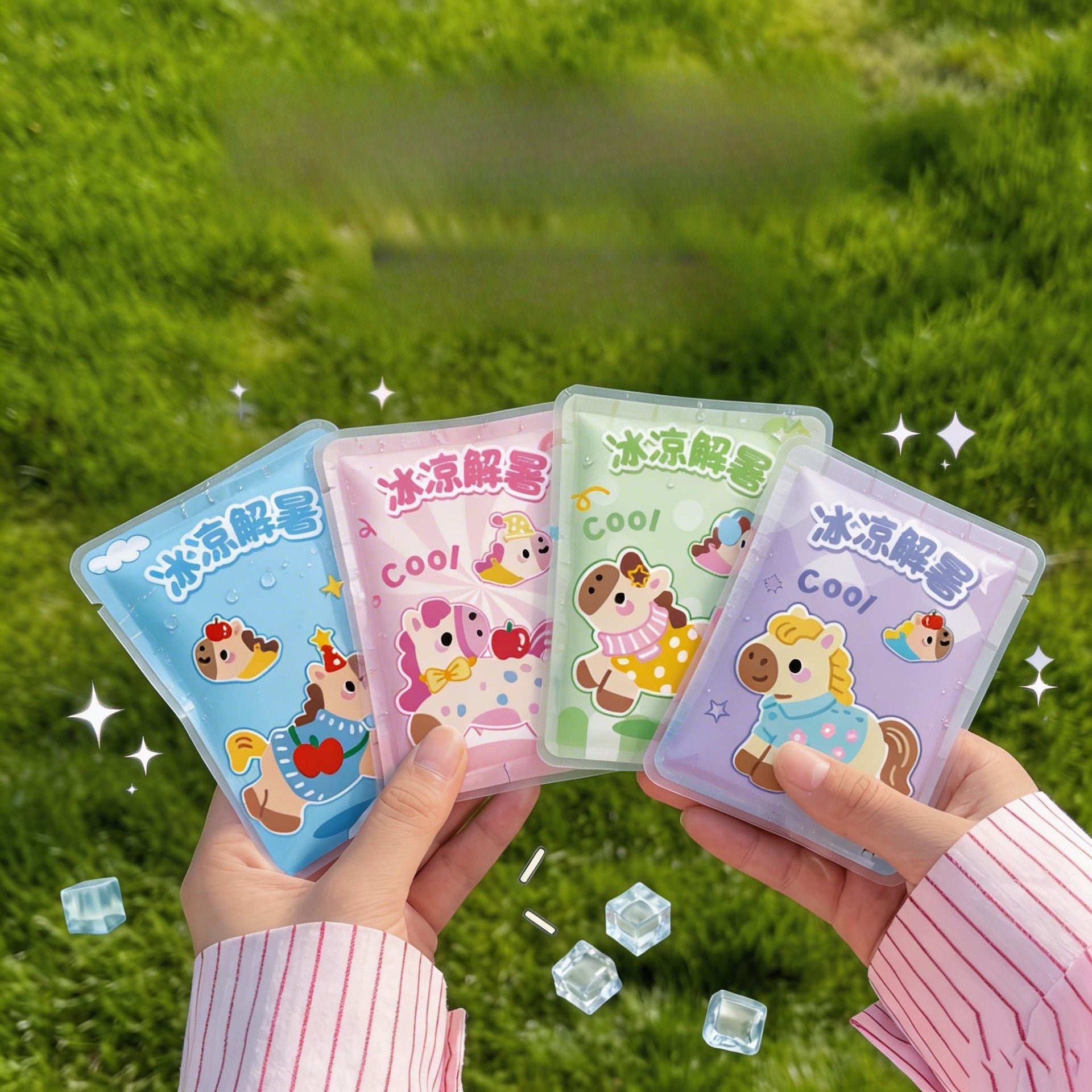 Cartoon Ice Packs, Reusable Portable Cold Packs for Heat Relief & Outdoor Use