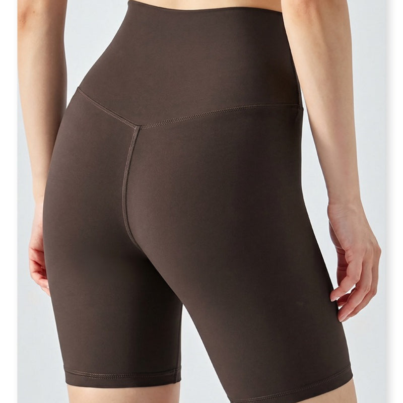 High-Waist One-Size Sports Shorts, Cool Feeling High-Elastic Seamless Yoga Pants