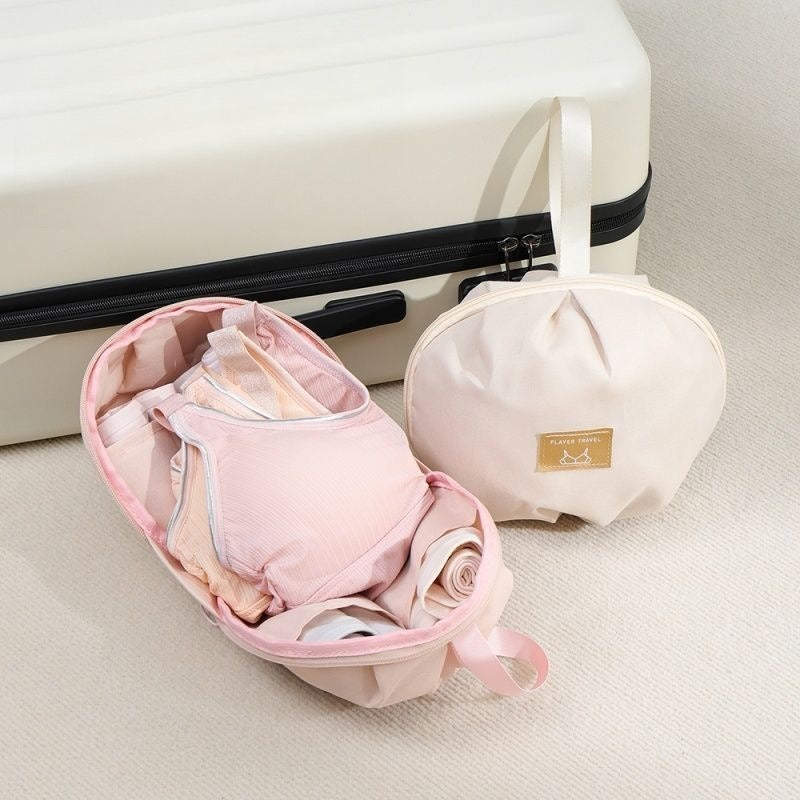 Portable Travel Organizer Bag with Compartments for Bra, Underwear and Socks