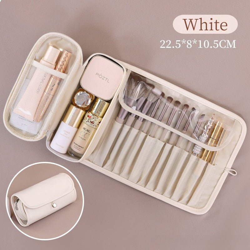 Portable Professional PU Foldable Multifunctional Makeup Brush Storage Bag