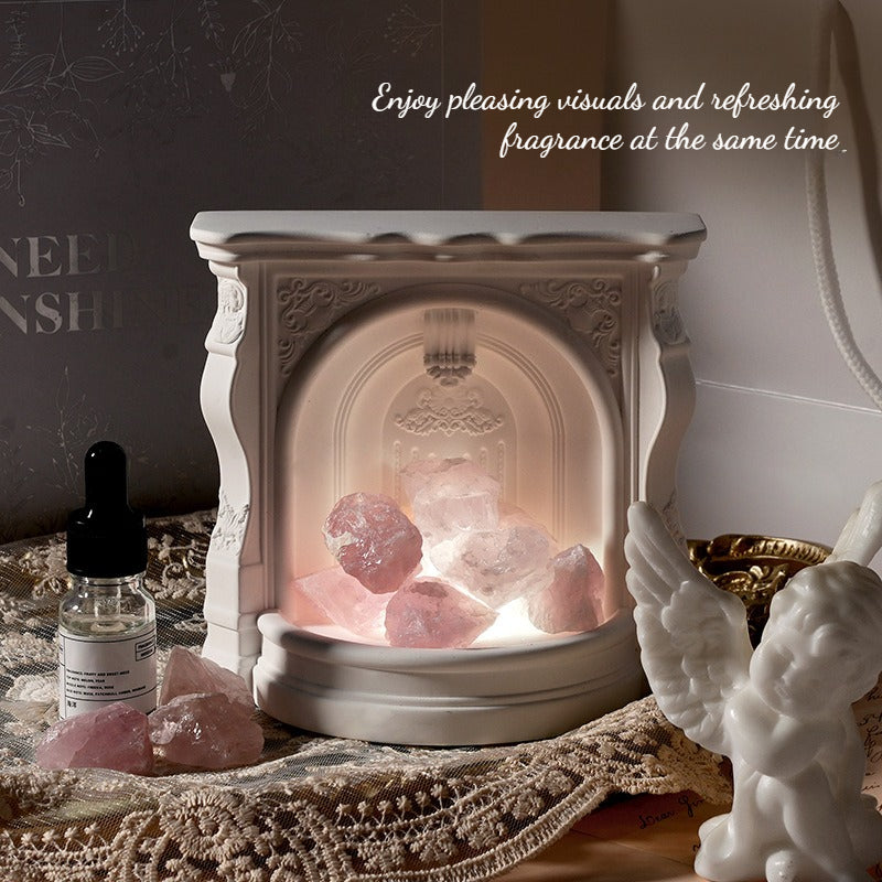 Angel Fireplace Scent Diffuser Ornament, Plaster Aroma Stone Decorative Night Lamp