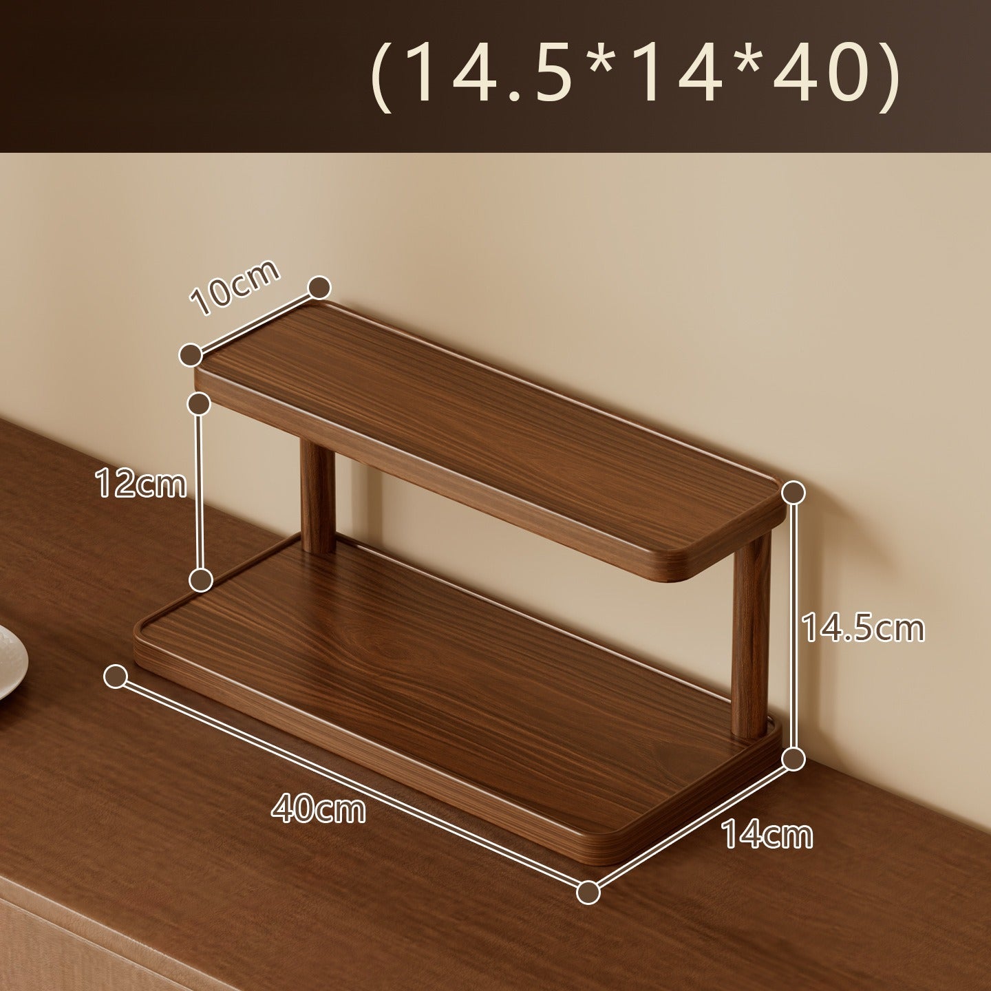 Tabletop Cup Holder Storage Shelf, Ideal for Coffee Nook and Buffet Cabinet