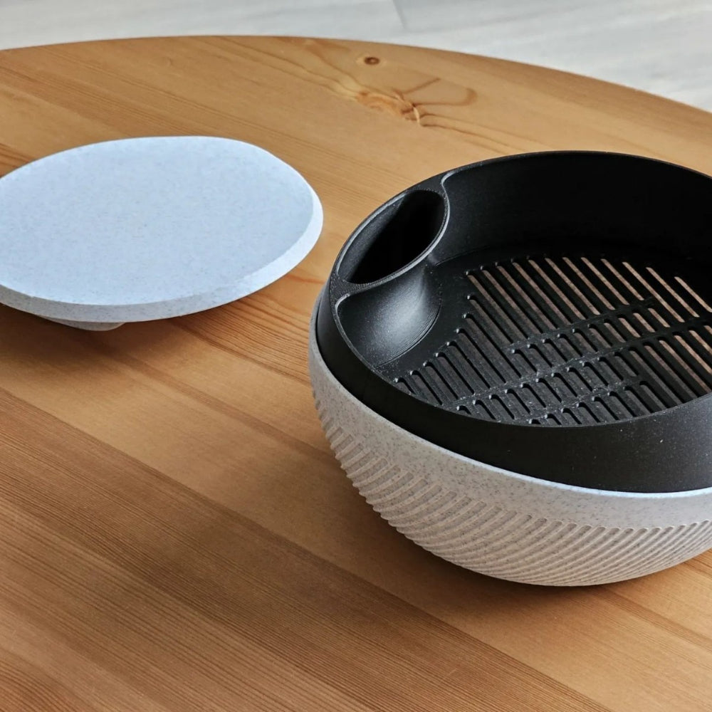 Double Layer Nut Bowl with Shell Holder, Living Room Essential