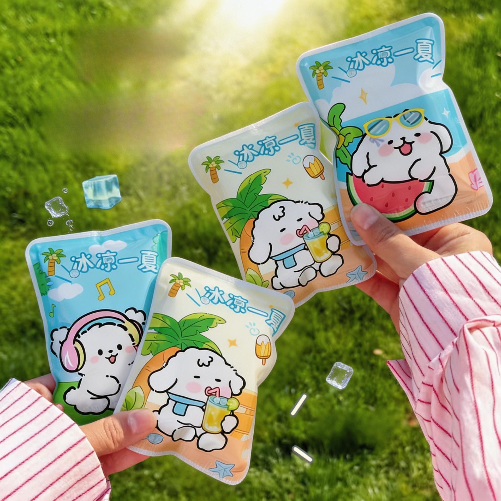 Cartoon Ice Packs, Reusable Portable Cold Packs for Heat Relief & Outdoor Use