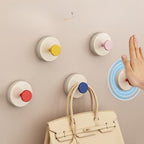 Rotatable Dopamine-style Hooks, Drill-Free Wall Hooks for Kitchen, Bathroom & Entryway