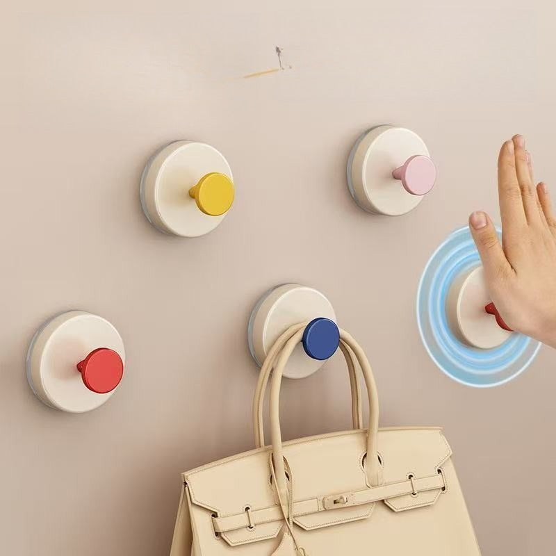 Rotatable Dopamine-style Hooks, Drill-Free Wall Hooks for Kitchen, Bathroom & Entryway